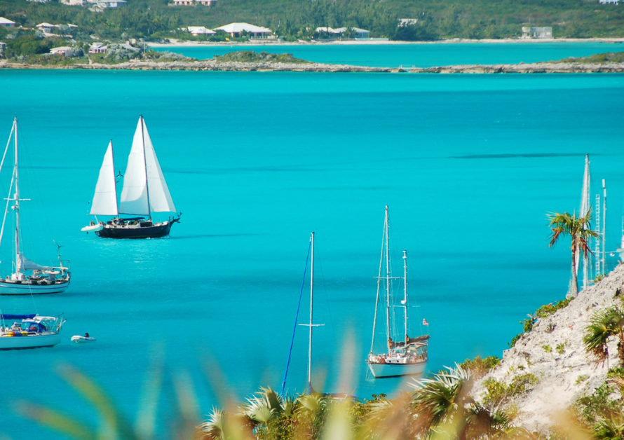 Sail Boats in Turquoise Water