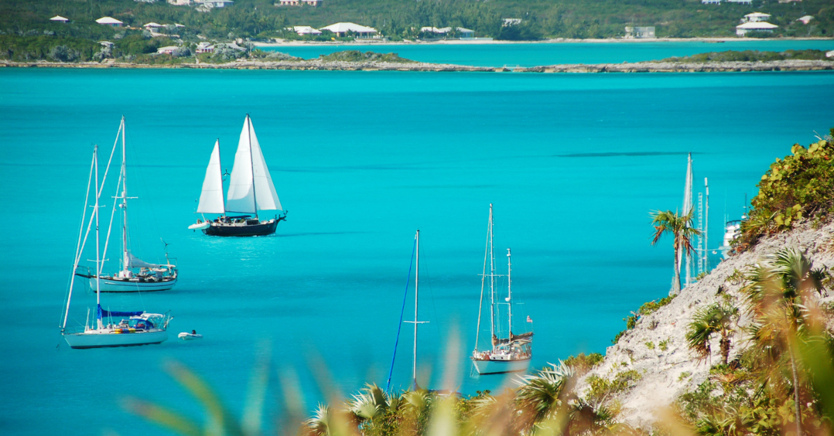 Sail Boats in Turquoise Water
