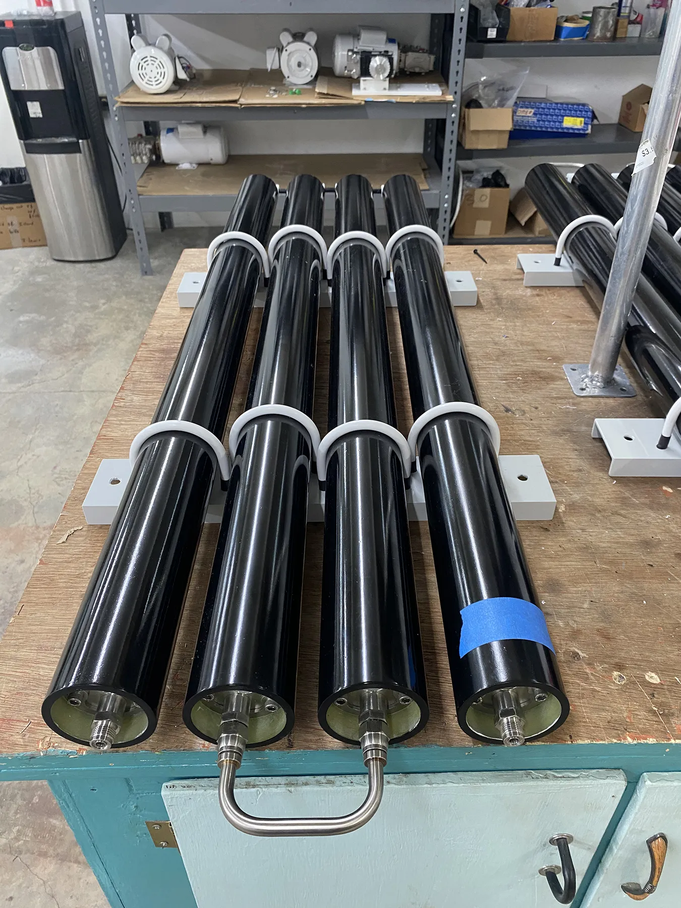 High-Pressure Membrane Housings in Assembly