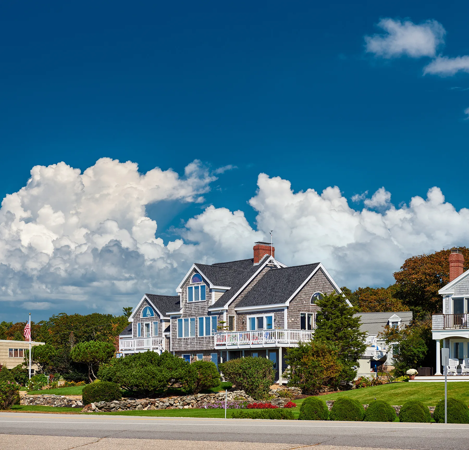 Suburban neighborhood. New Hampshire, USA. Suburban neighborhood. New Hampshire, USA.